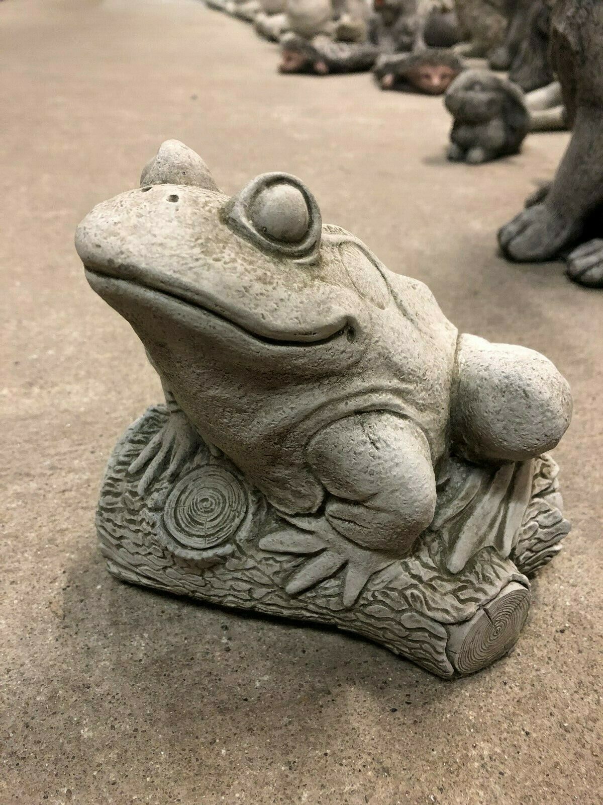 Stone Frog on Log Ornament