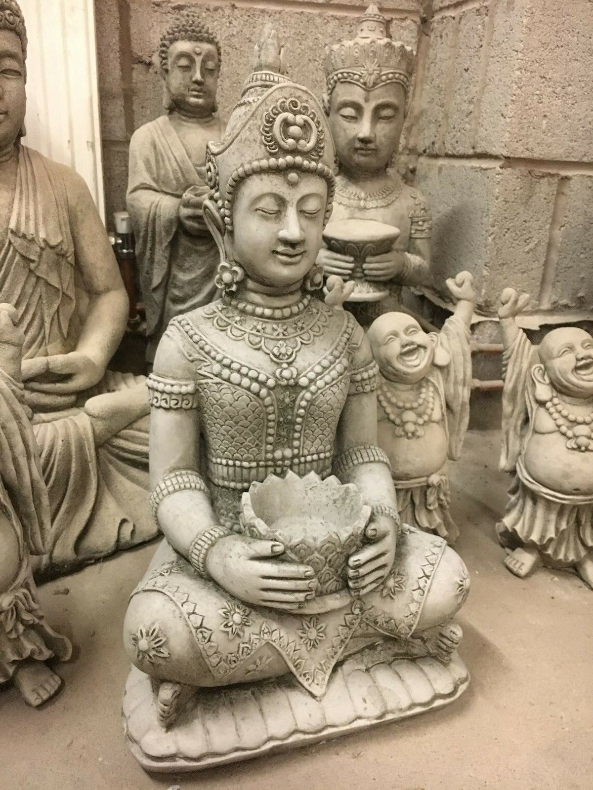 Peaceful Stone Buddha Statue for Garden Decor