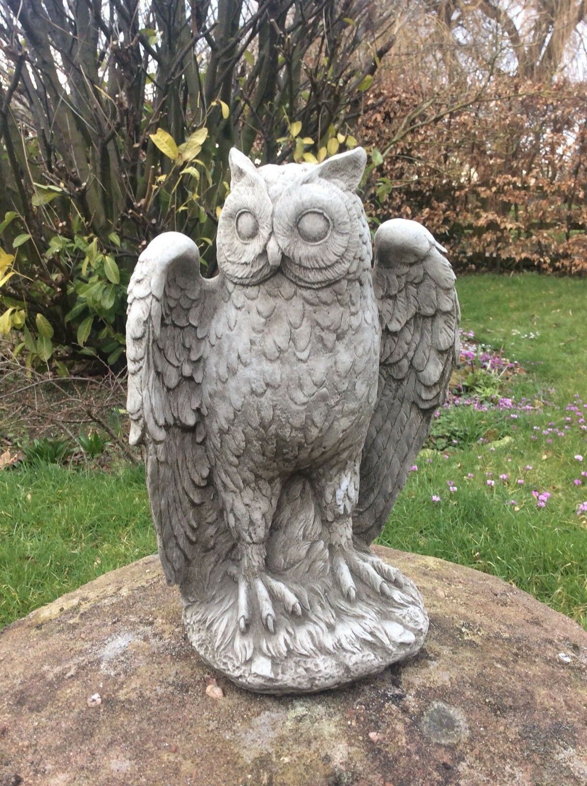 Stone Owl Bird Ornament