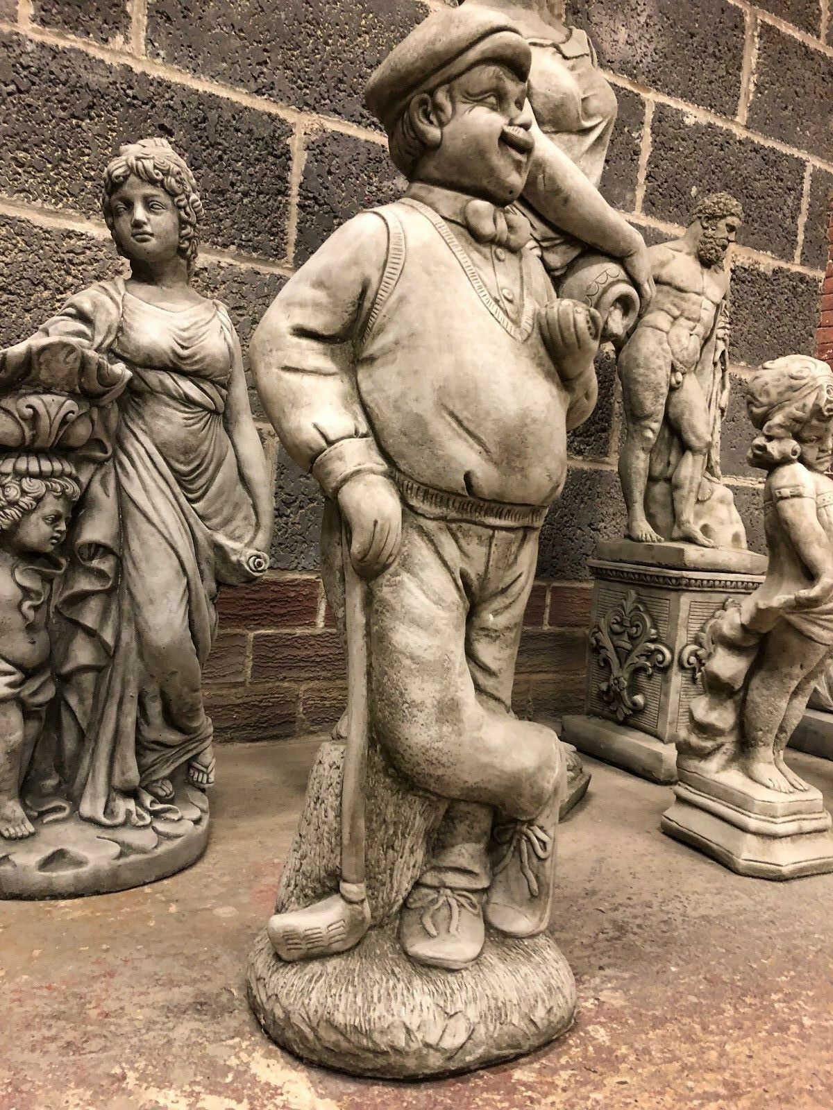 Stone Golfer Statue