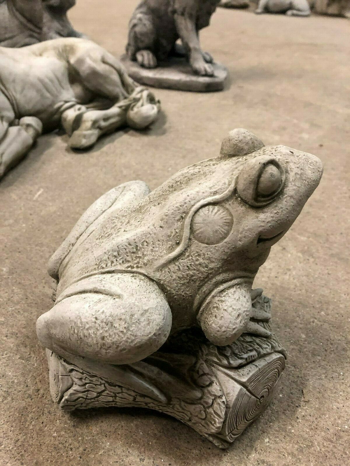 Stone Frog on Log Ornament