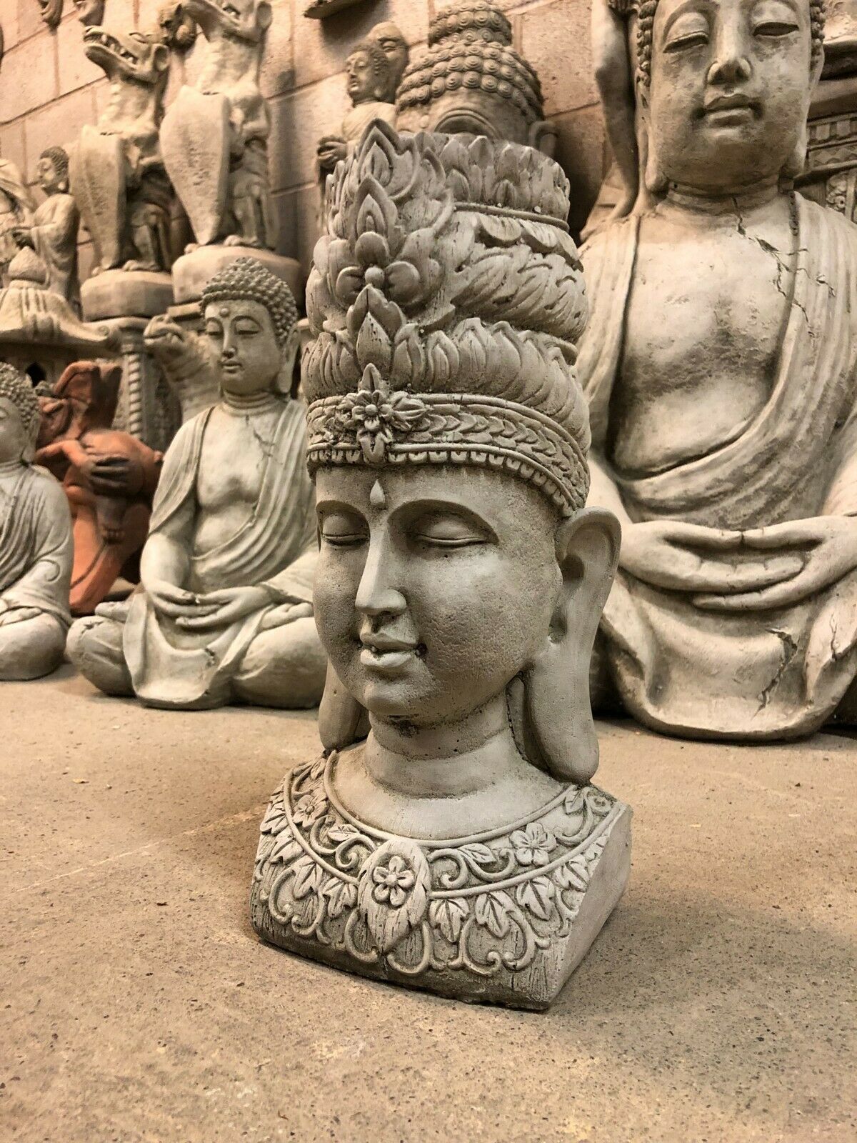 Stone Buddha's Head Ornament
