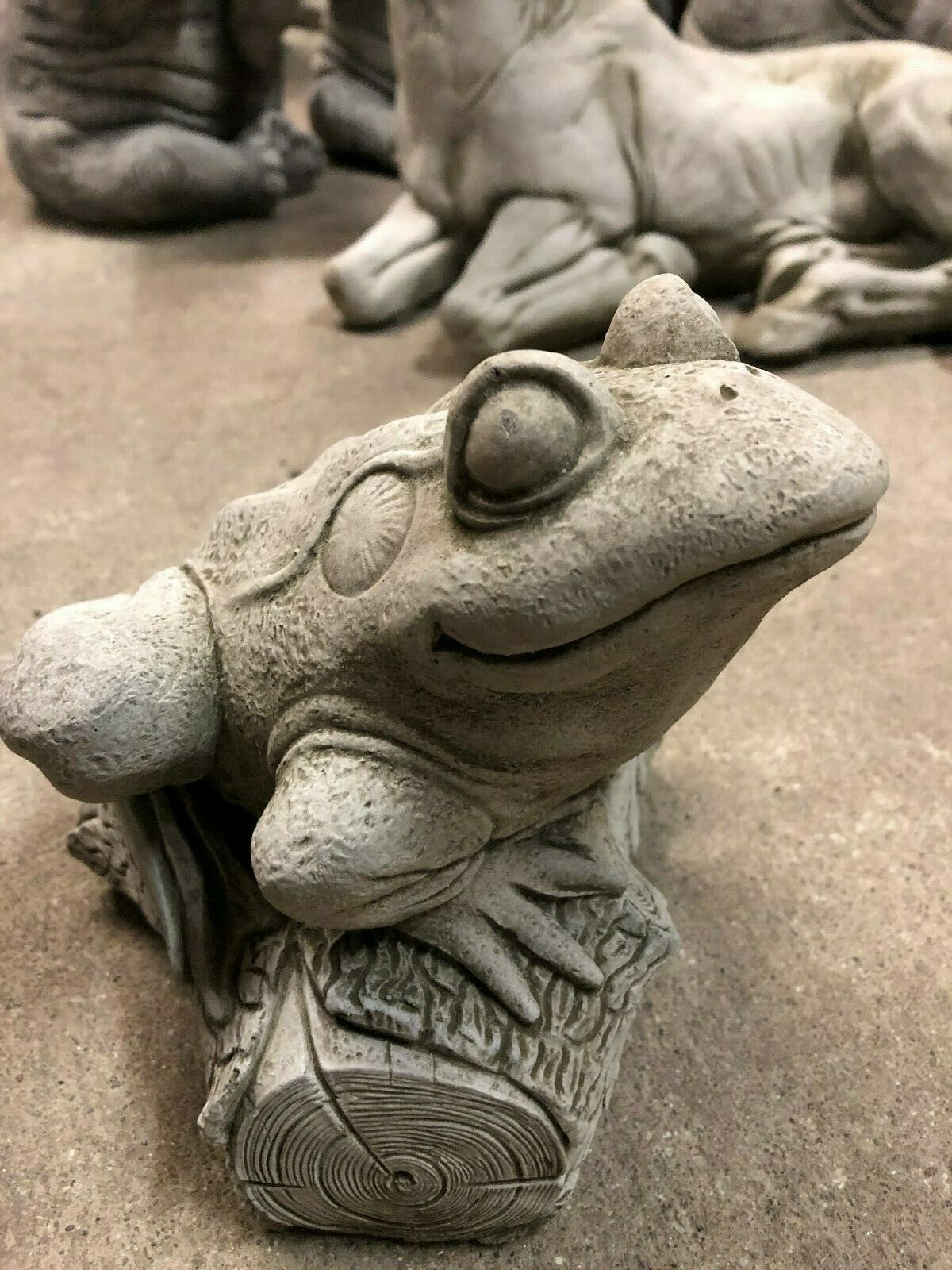 Stone Frog on Log Ornament