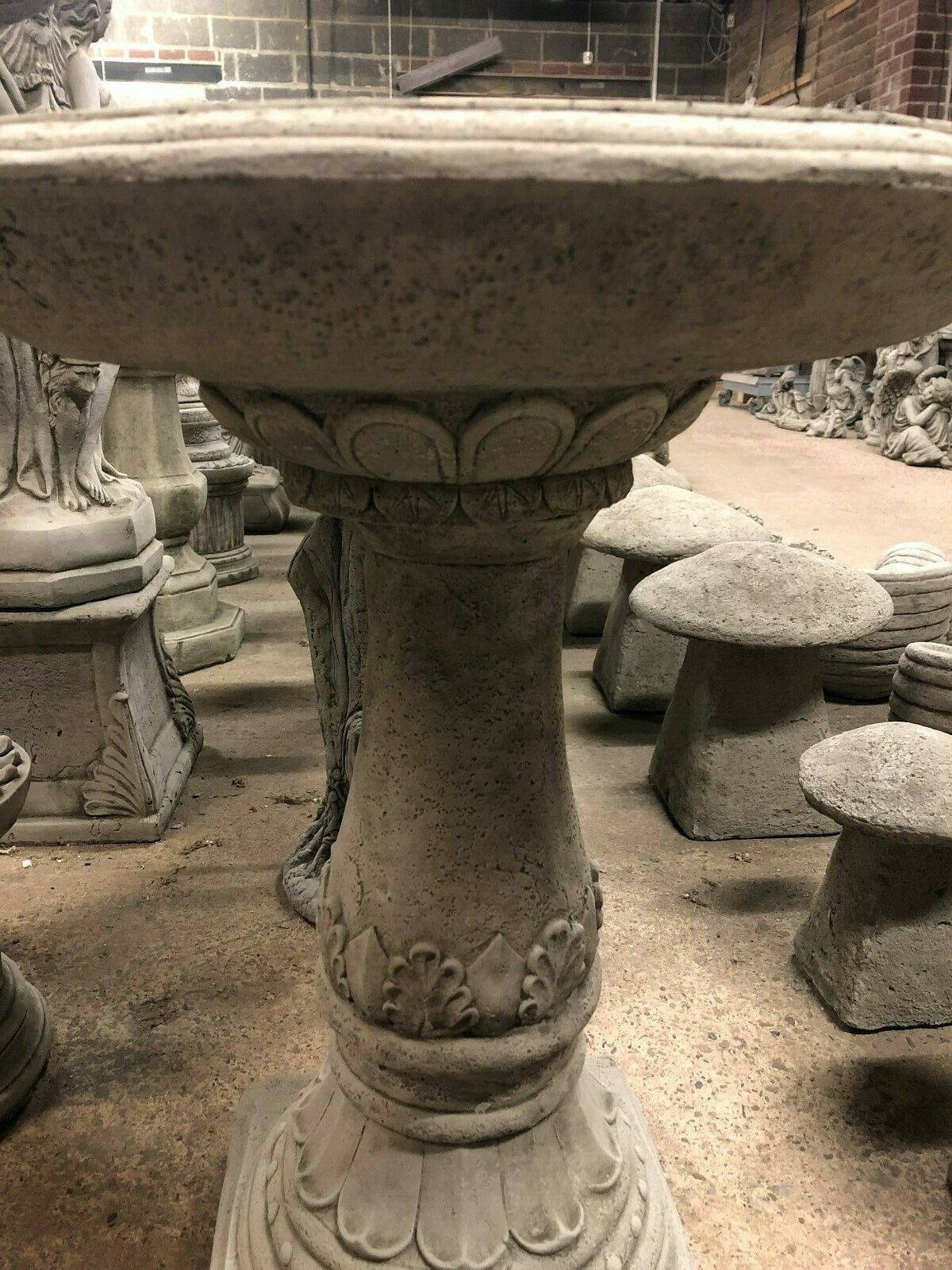 Classic Stone Garden Bird Bath with Antique Finish