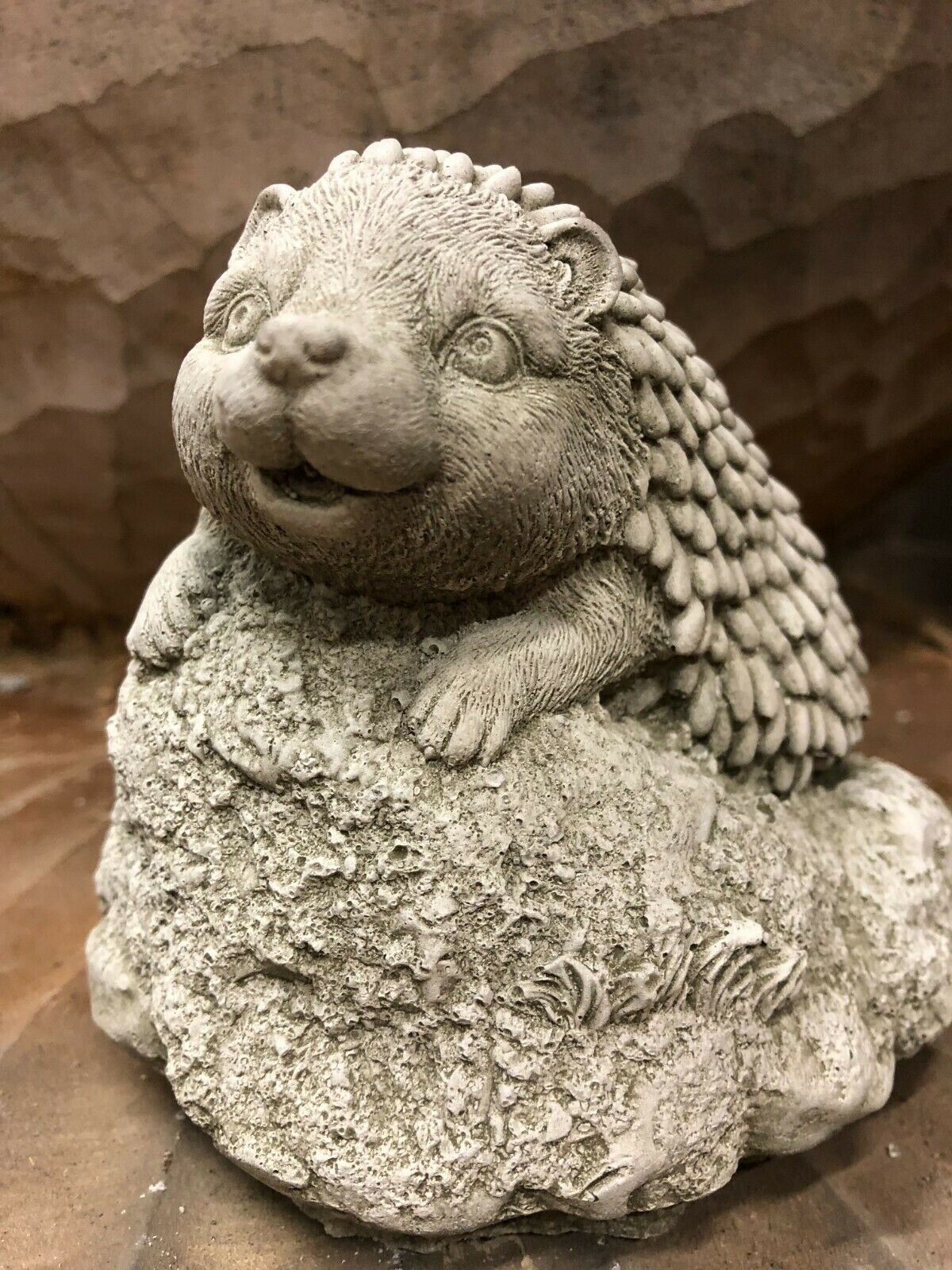 Stone Baby Hedgehog Ornament
