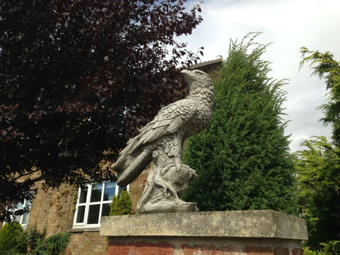 Stone Perched Eagle Ornament