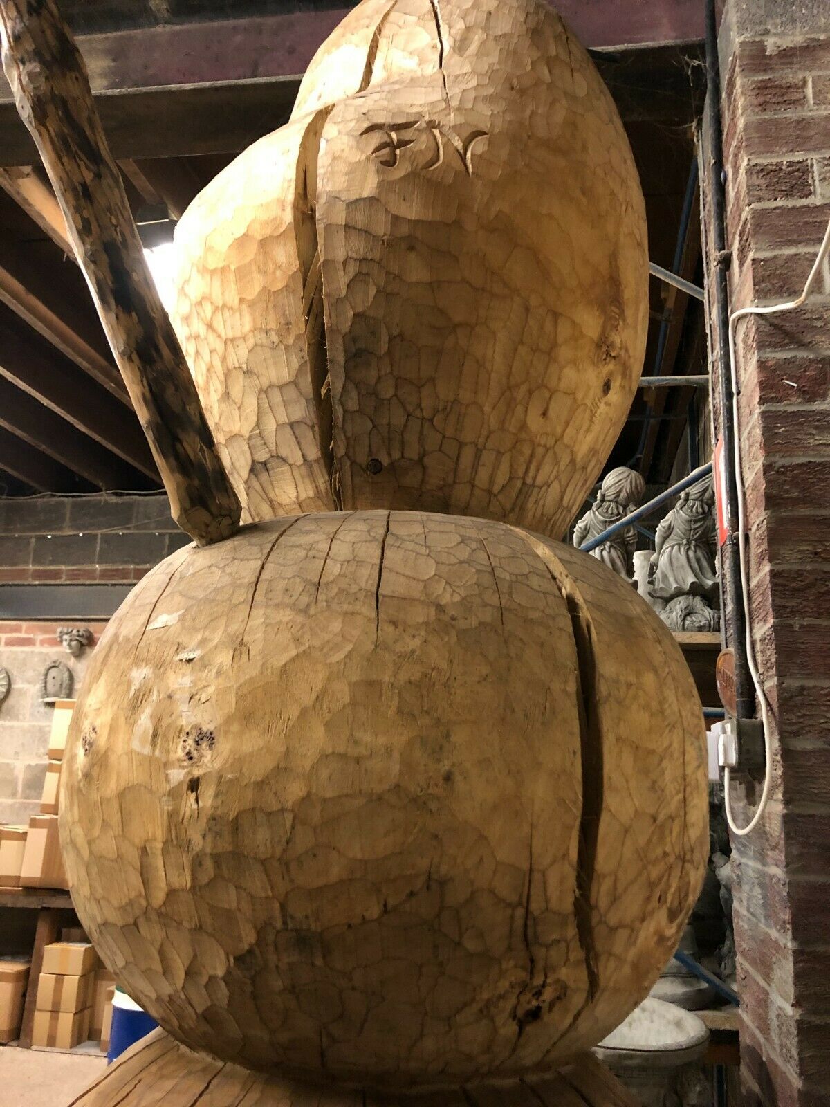 Giant Wood Olaf (Frozen) Statue