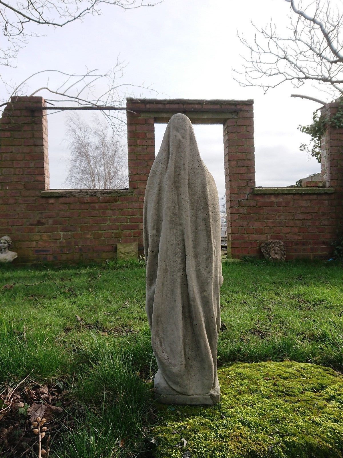 Stone Virgin Mary statue