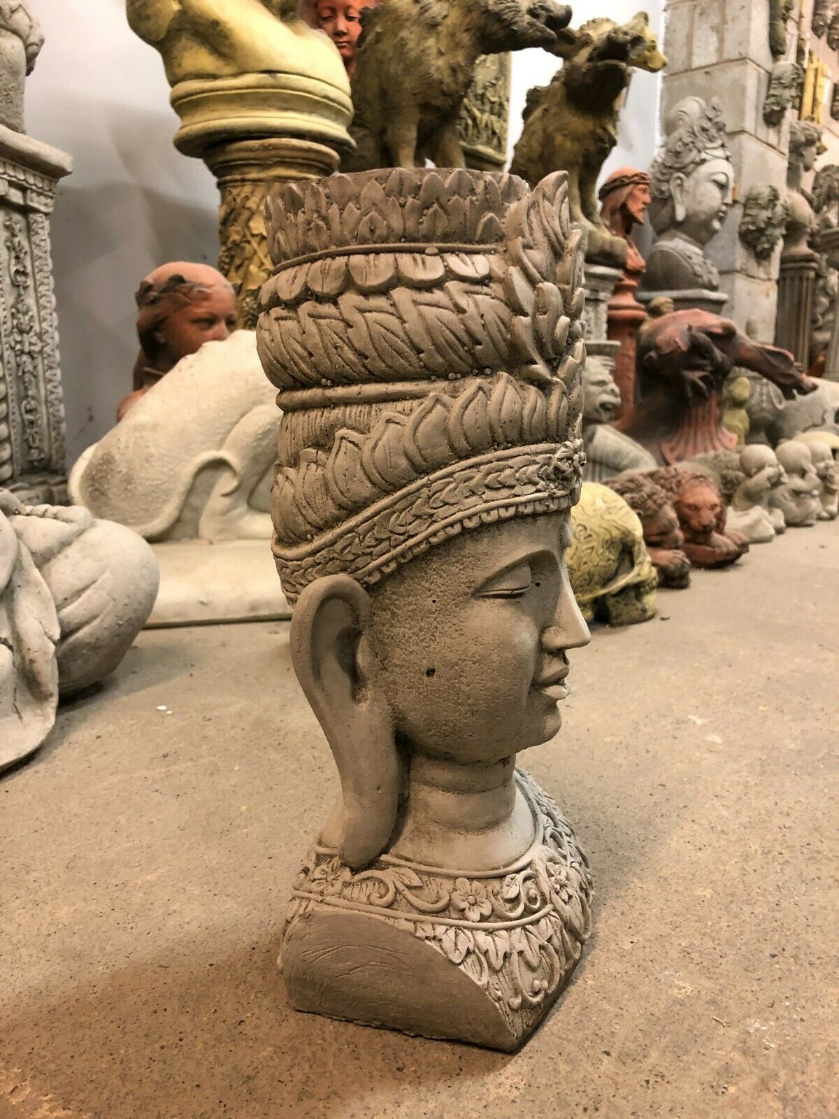 Stone Buddha's Head Ornament