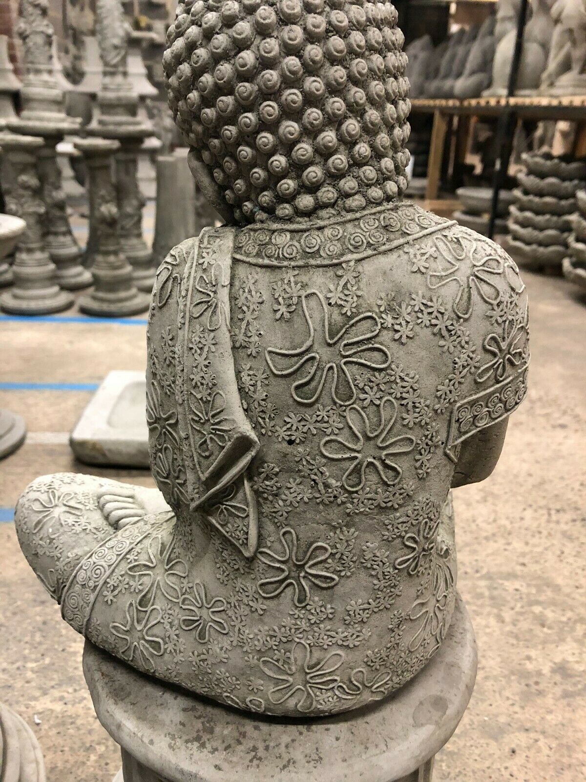 Stone Hands on Cheek Buddha Ornament