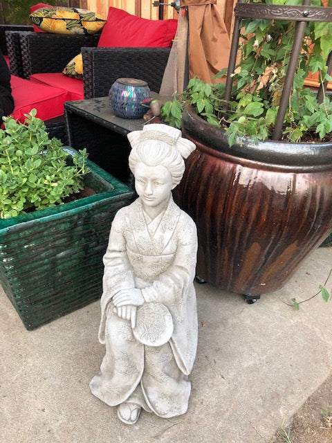 Stone Geisha/Geiko Lady Statue