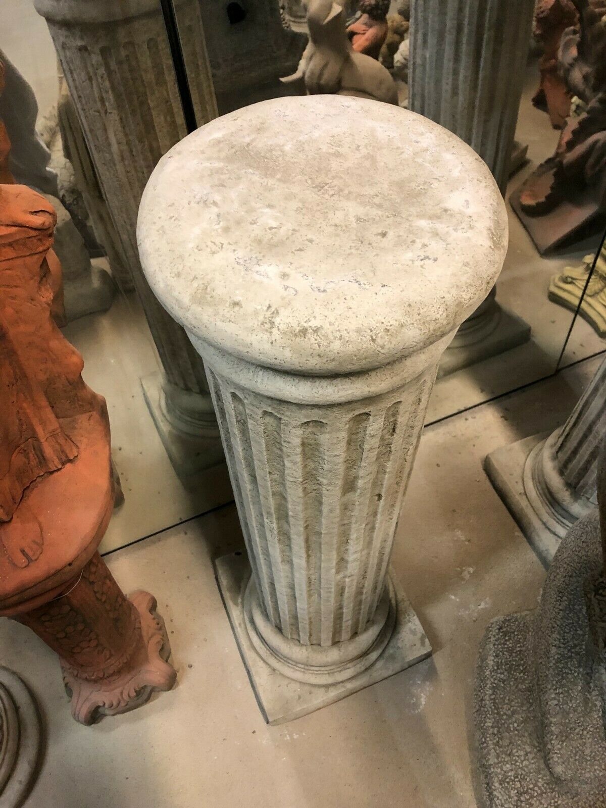 Pair of Stone Roman Column Plinths