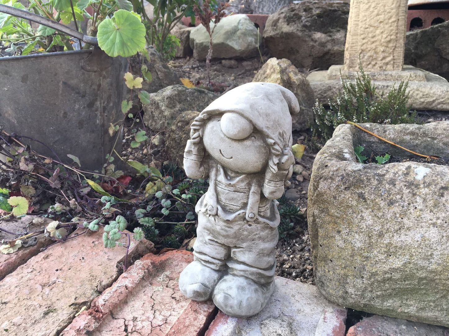 Stone Boy in Dungaree Ornament