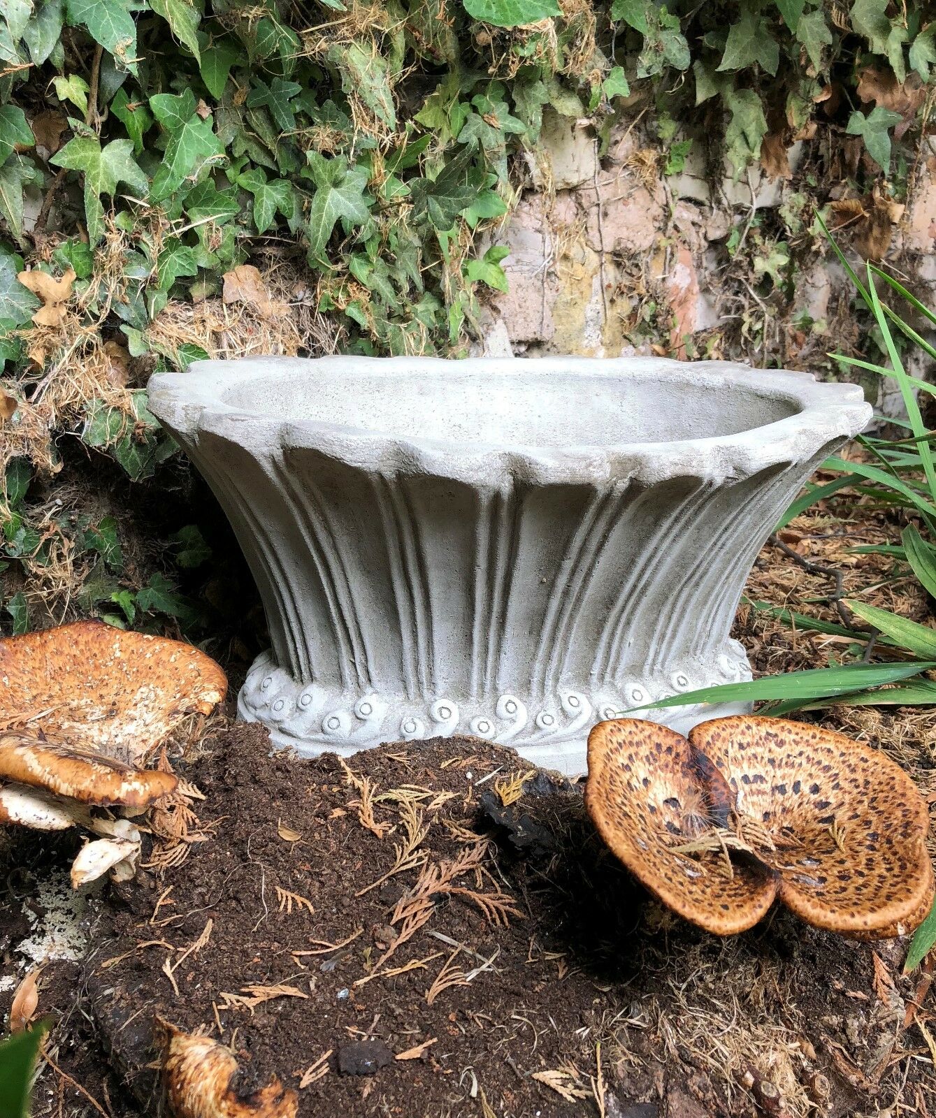Stone Fluted Design Planter