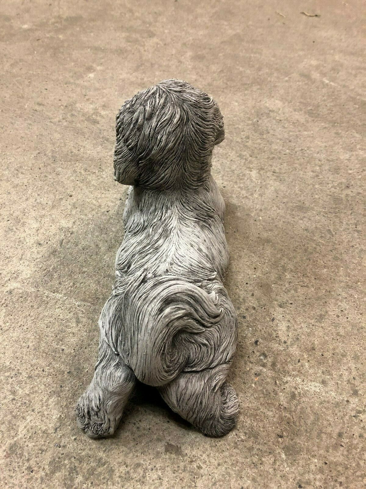 Stone Laying Down Shih Tzu Dog Ornament