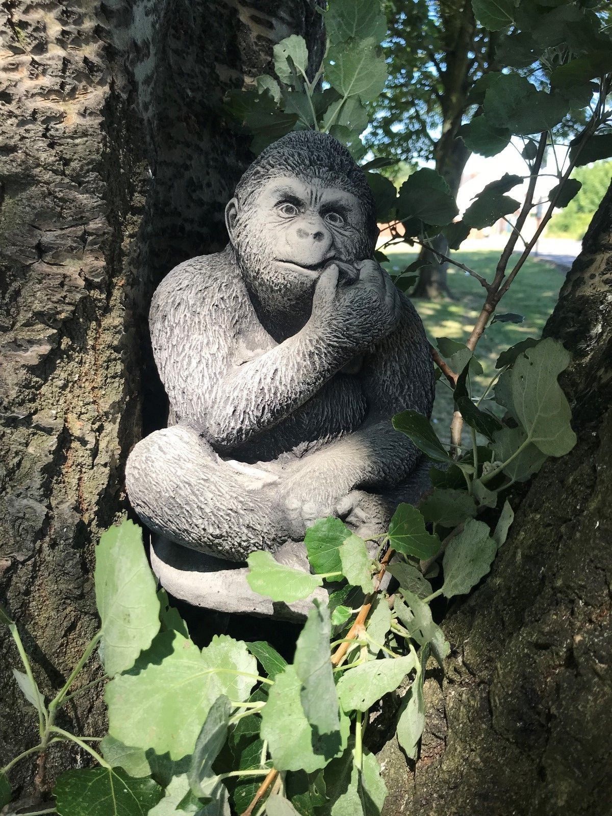 Small Stone Gorilla Ornament