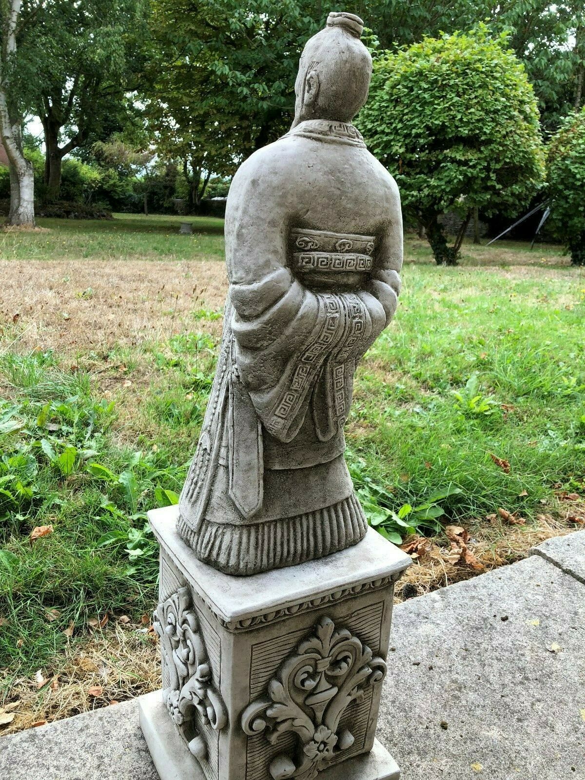 Stone Zhan Shi Warrior Plinth Statue