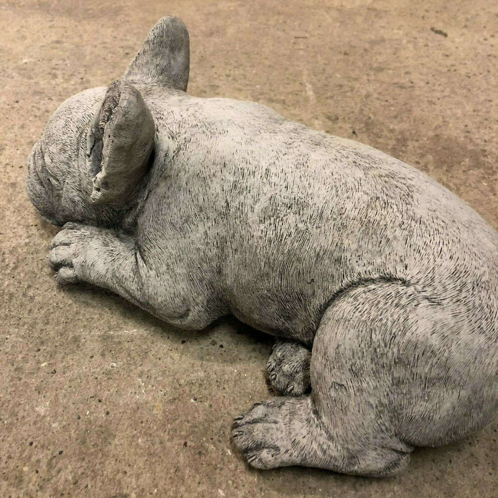 Stone Sleeping French Bulldog Ornament