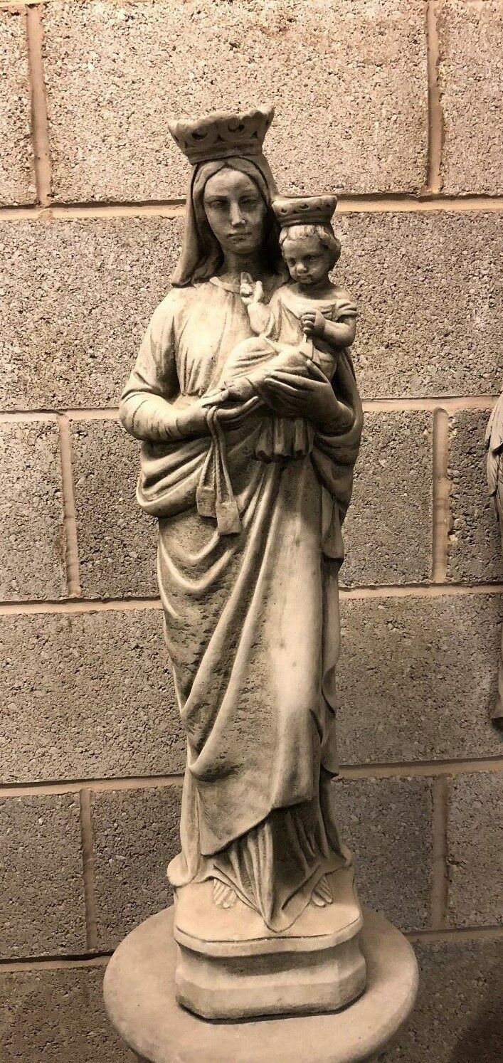 Stone Baby Jesus & Mary Statue