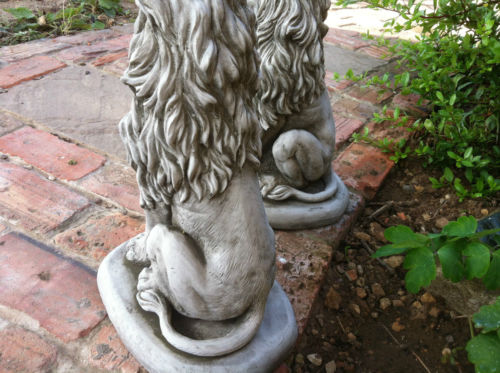 Pair of Stone Lion Ornaments
