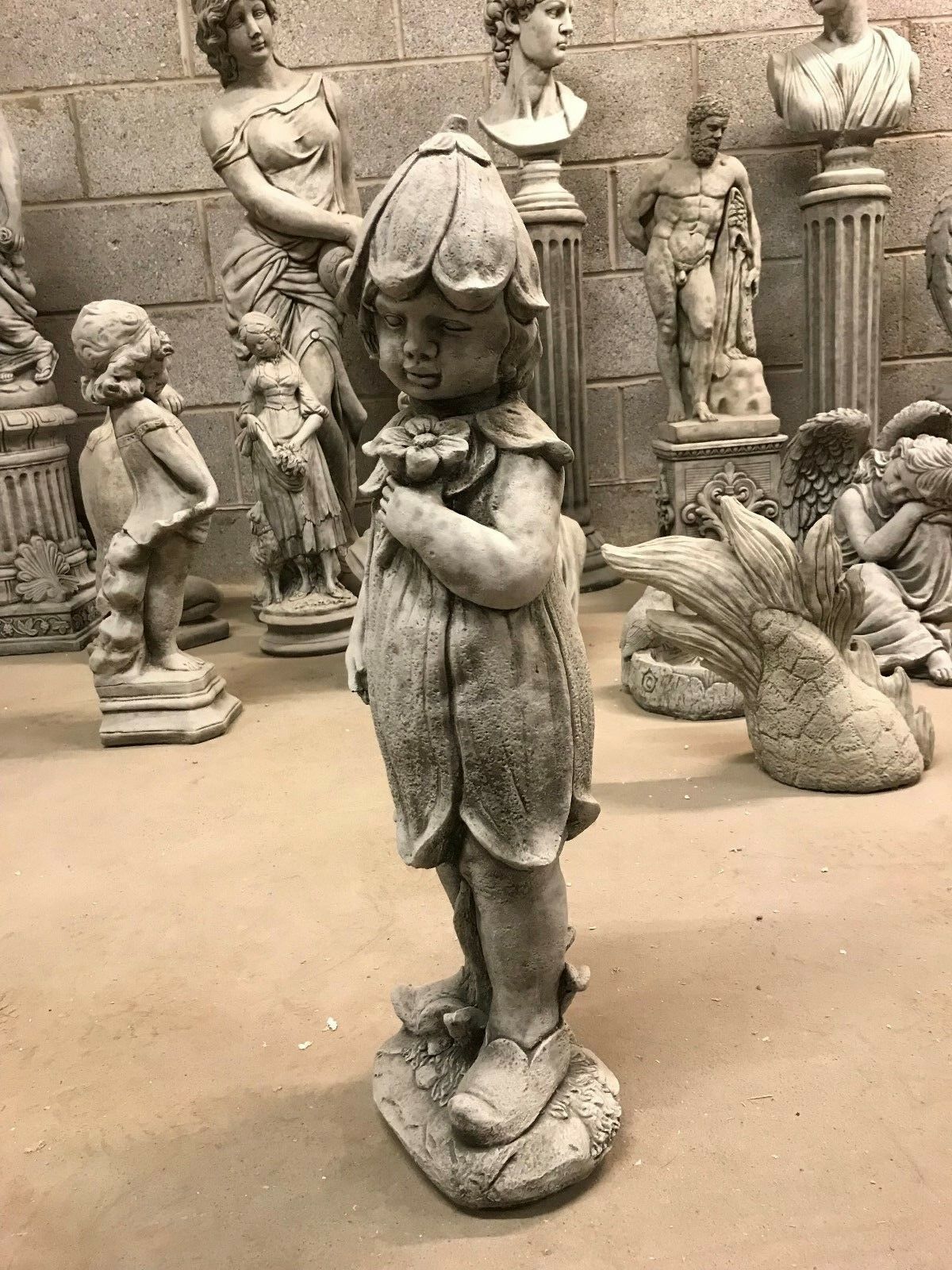 Stone Bluebell Girl Statue