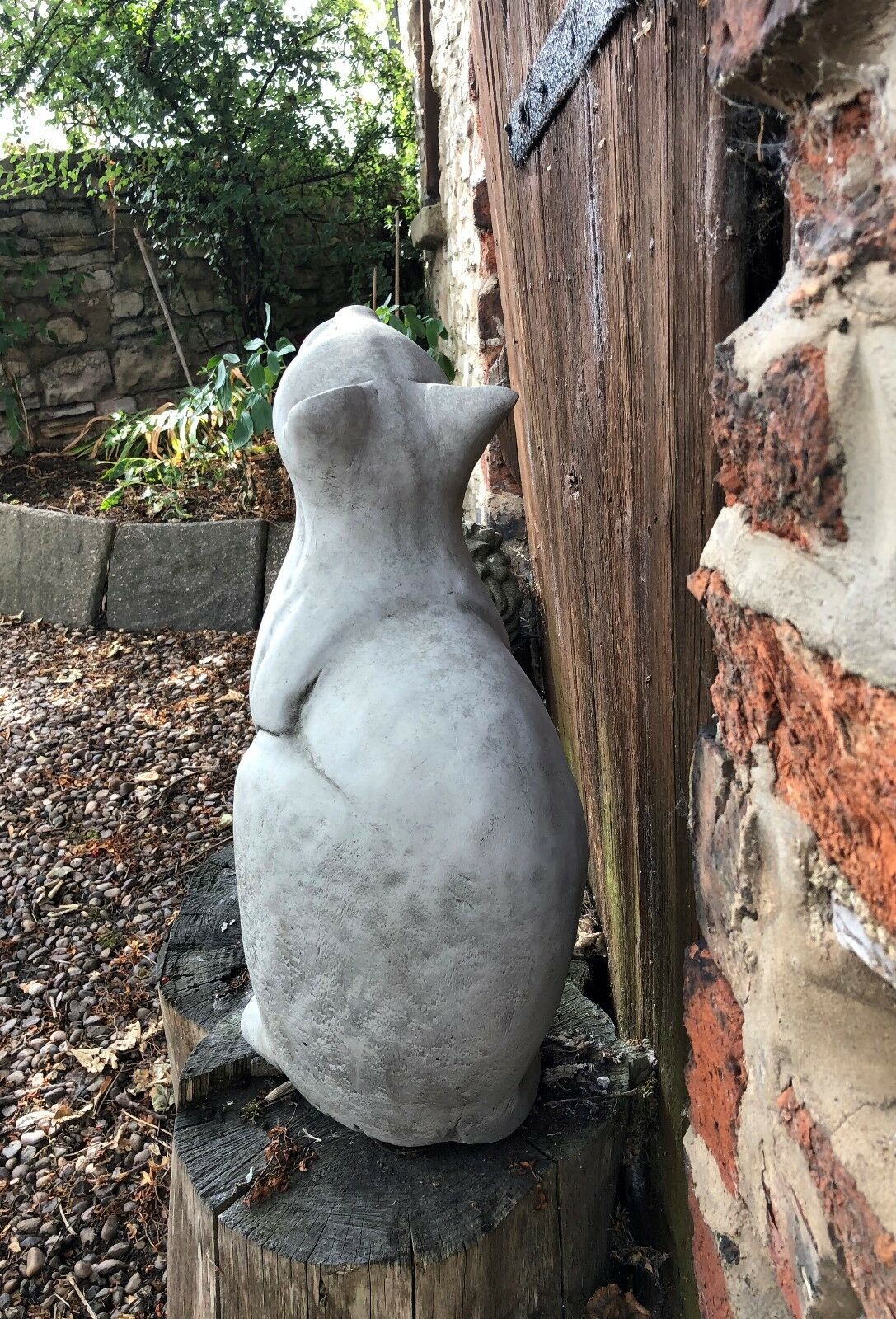 Stone Gazing Cat Ornament