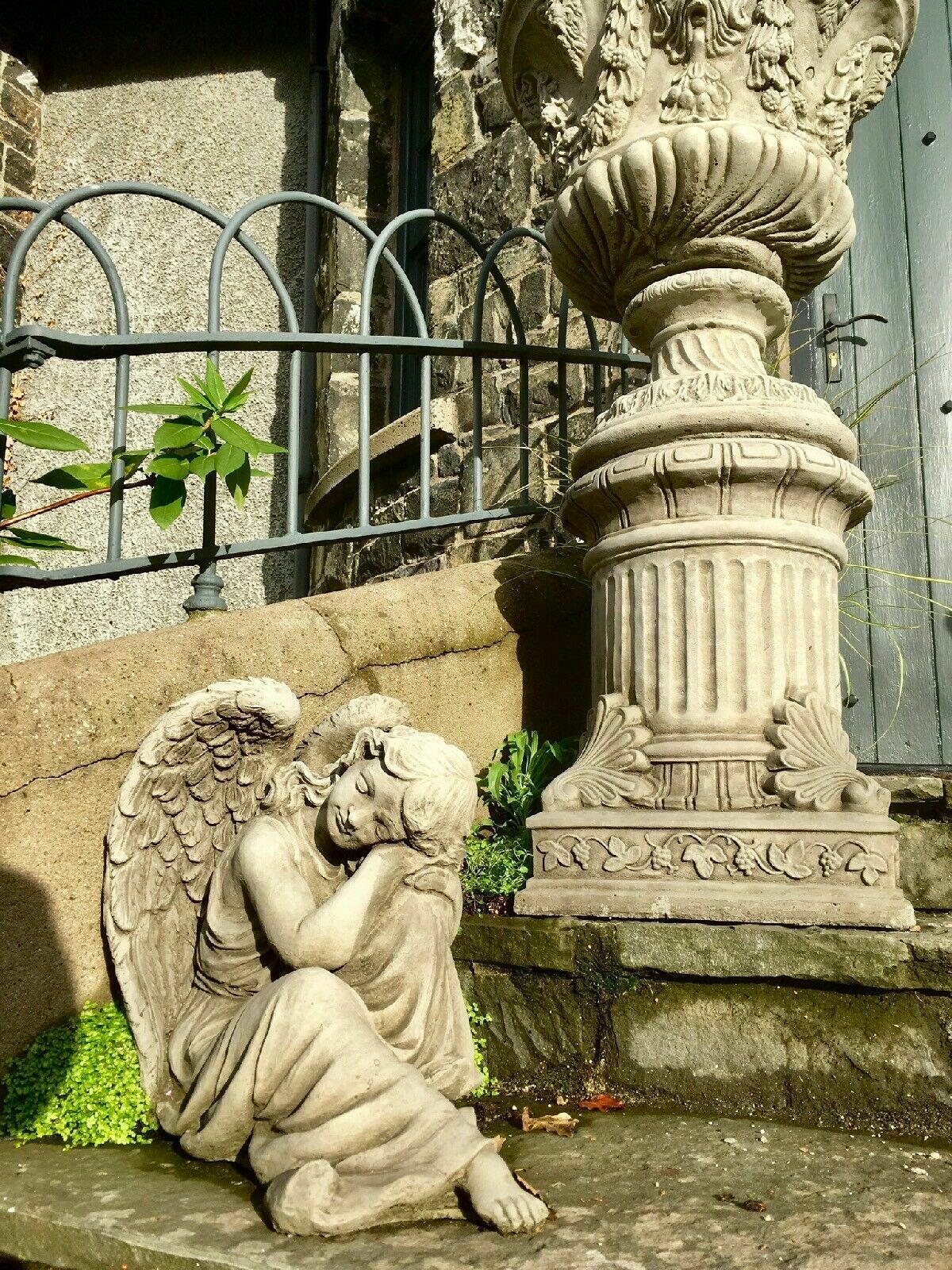 Stone Winged Angel Ornament