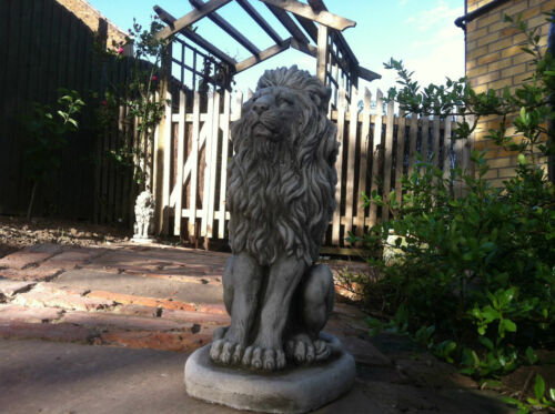 Pair of Stone Lion Ornaments