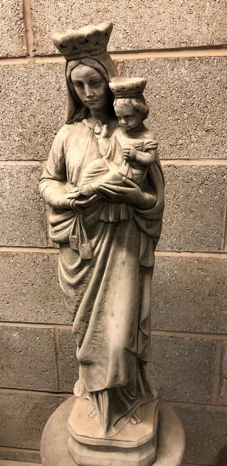 Stone Baby Jesus & Mary Statue