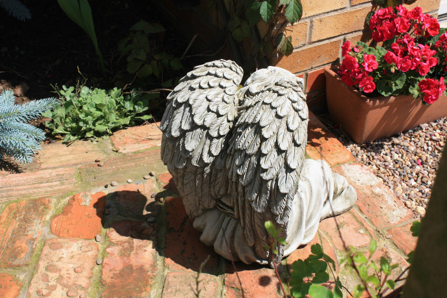 Stone Winged Angel Ornament