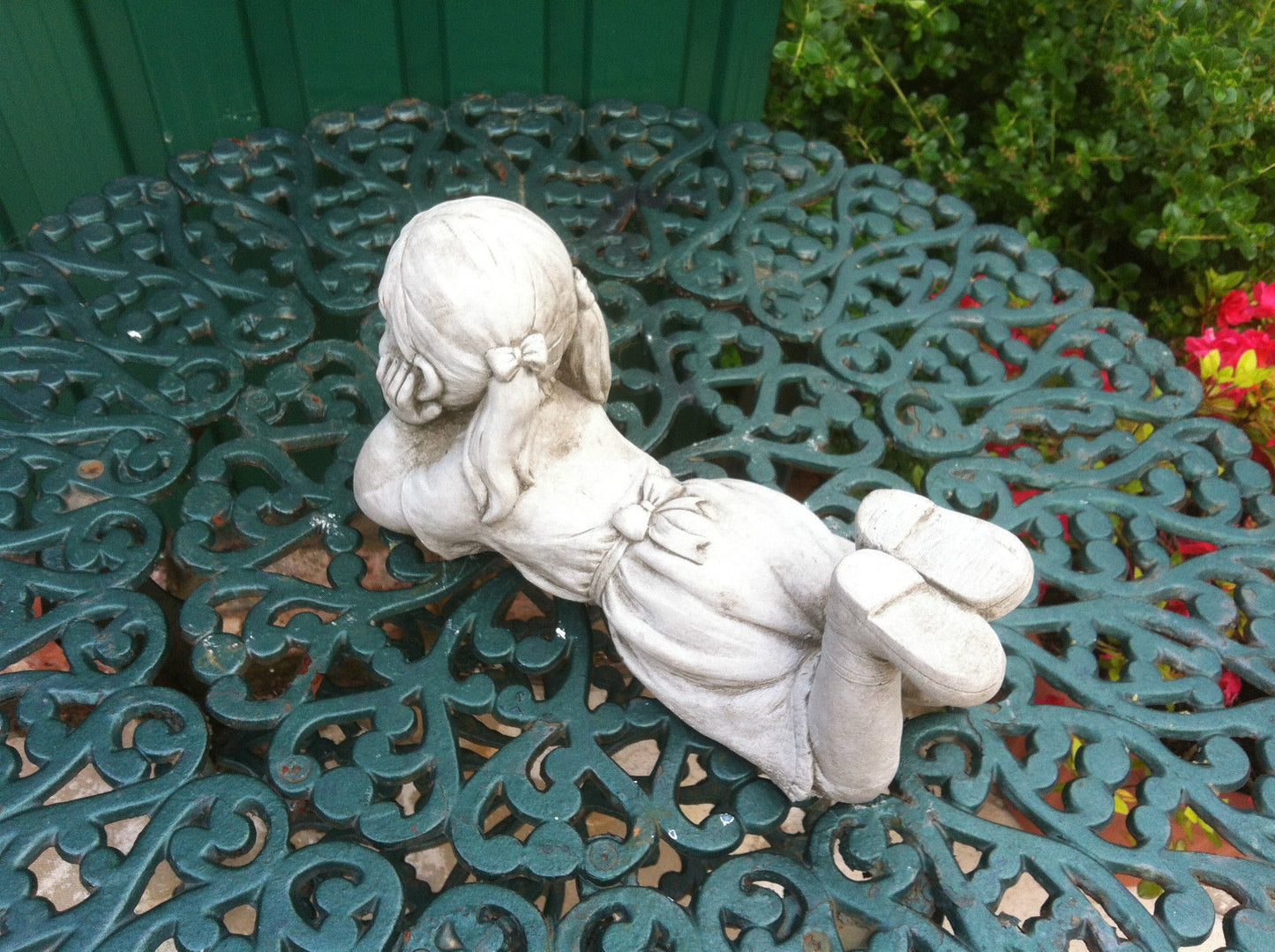 Stone Laying Down Girl Ornament