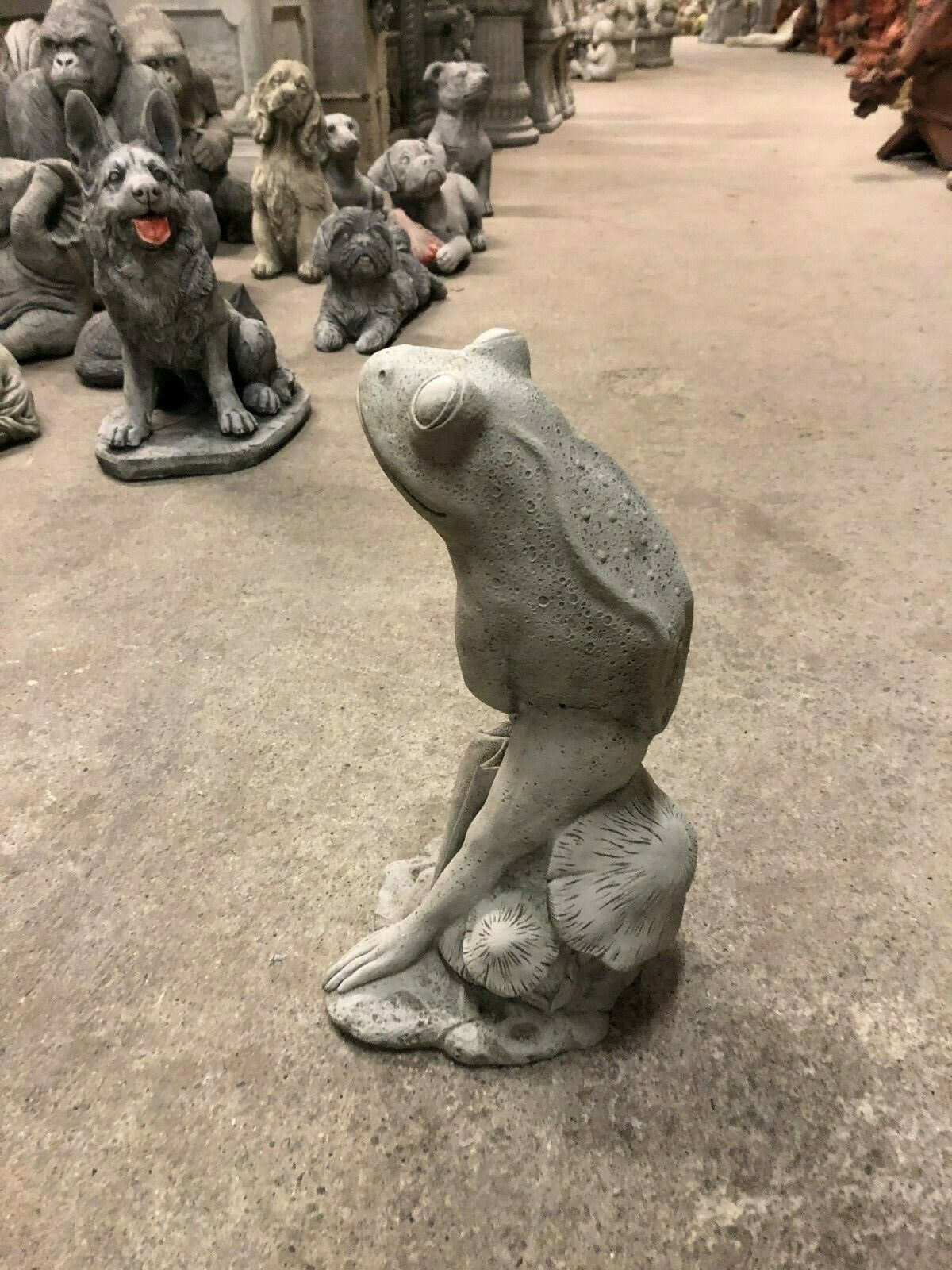 Stone Frog & Umbrella Ornament