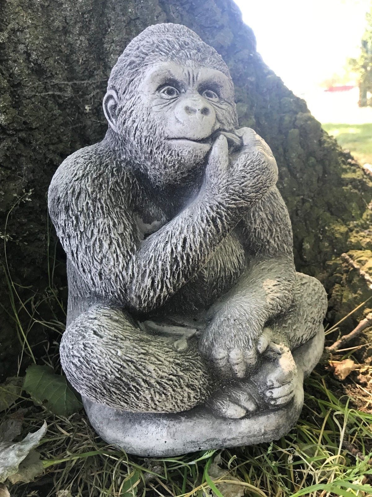 Small Stone Gorilla Ornament