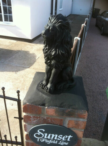 Pair of Stone Lion Ornaments
