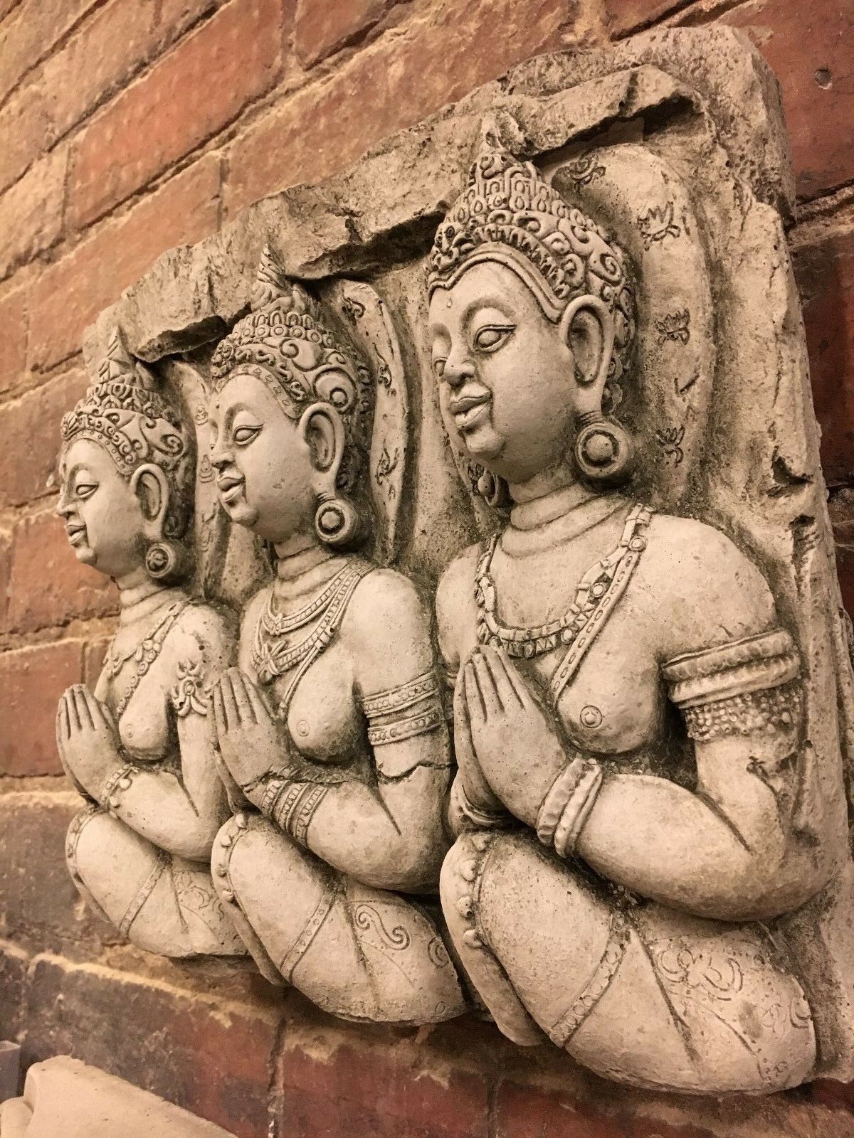 Stone Buddhas Wall Plaque