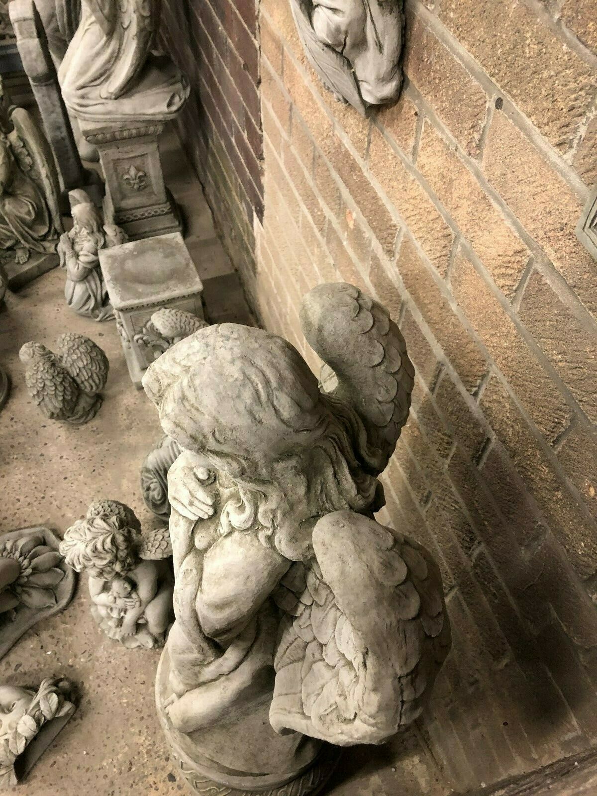 Stone Angel on Column Statue