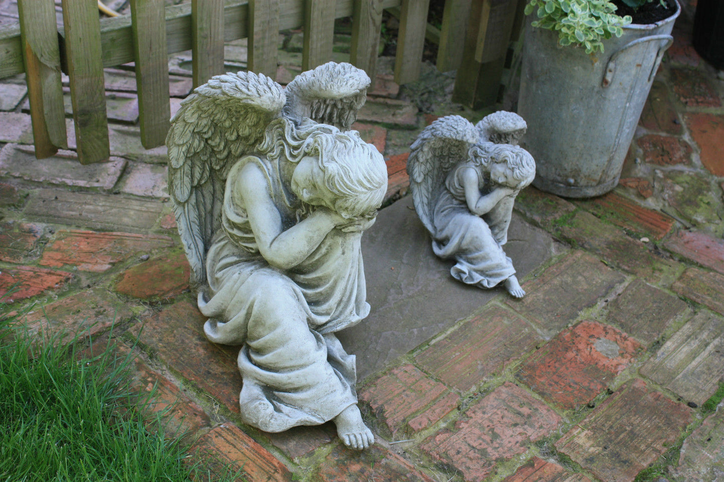 Stone Winged Angel Ornament
