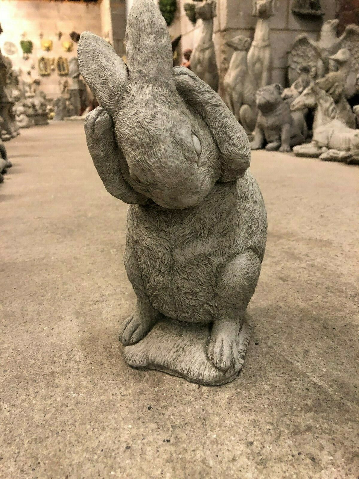 Set of 3 Stone Hear, See & Speak No Evil Rabbit Ornaments