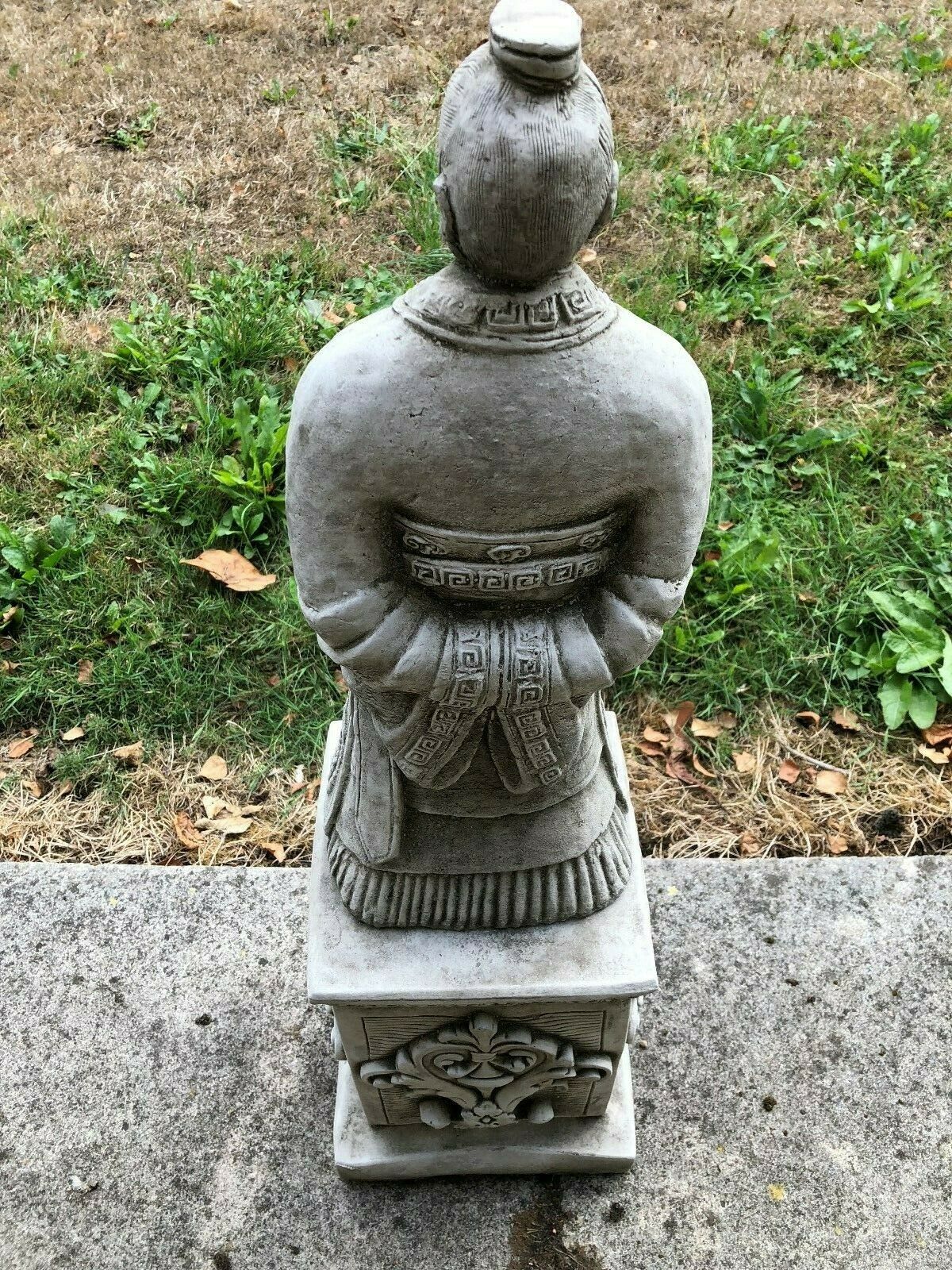 Stone Zhan Shi Warrior Plinth Statue