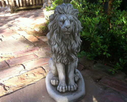 Pair of Stone Lion Ornaments