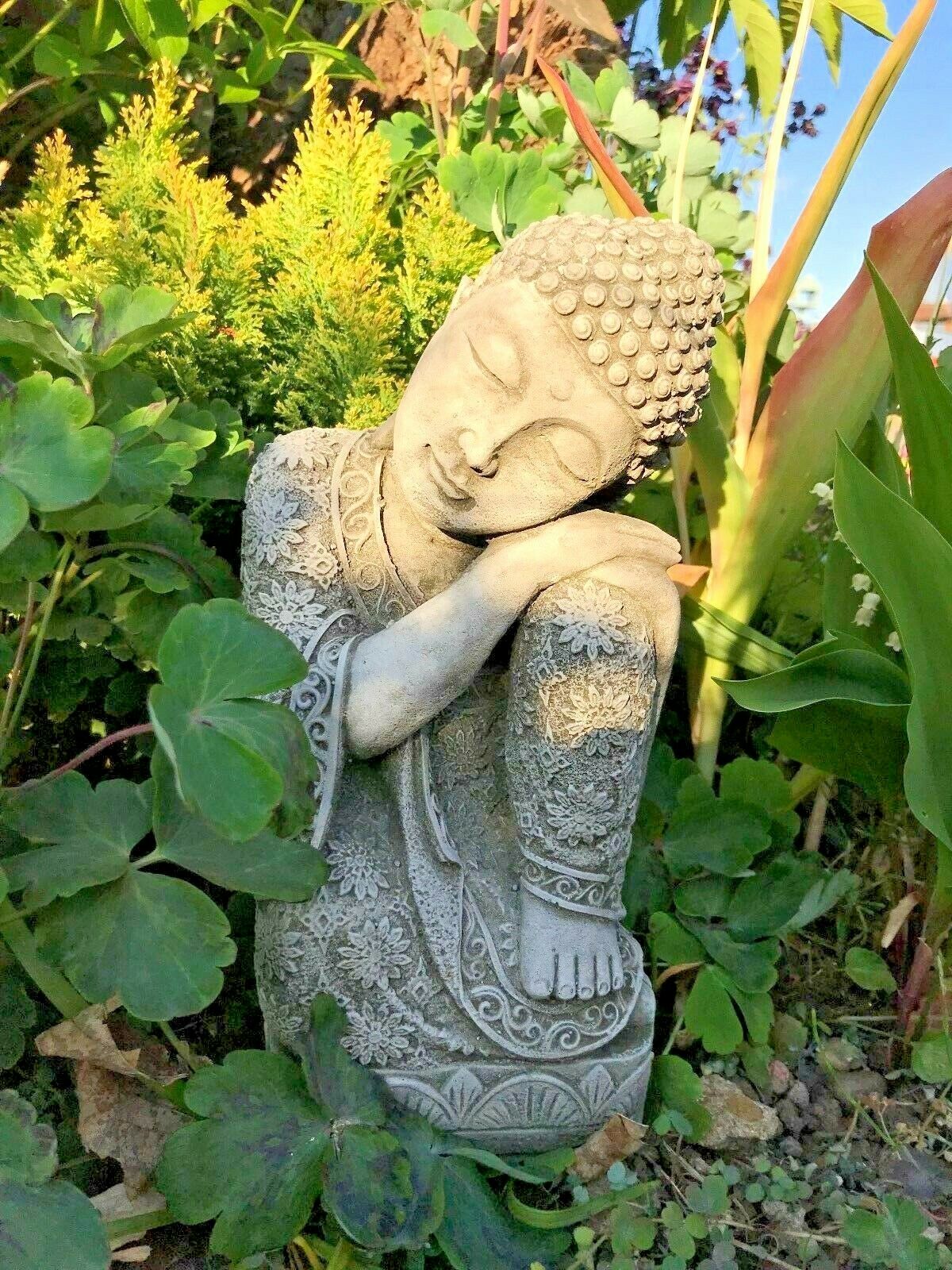 Stone Sleeping Buddha Garden Sculpture Ornament