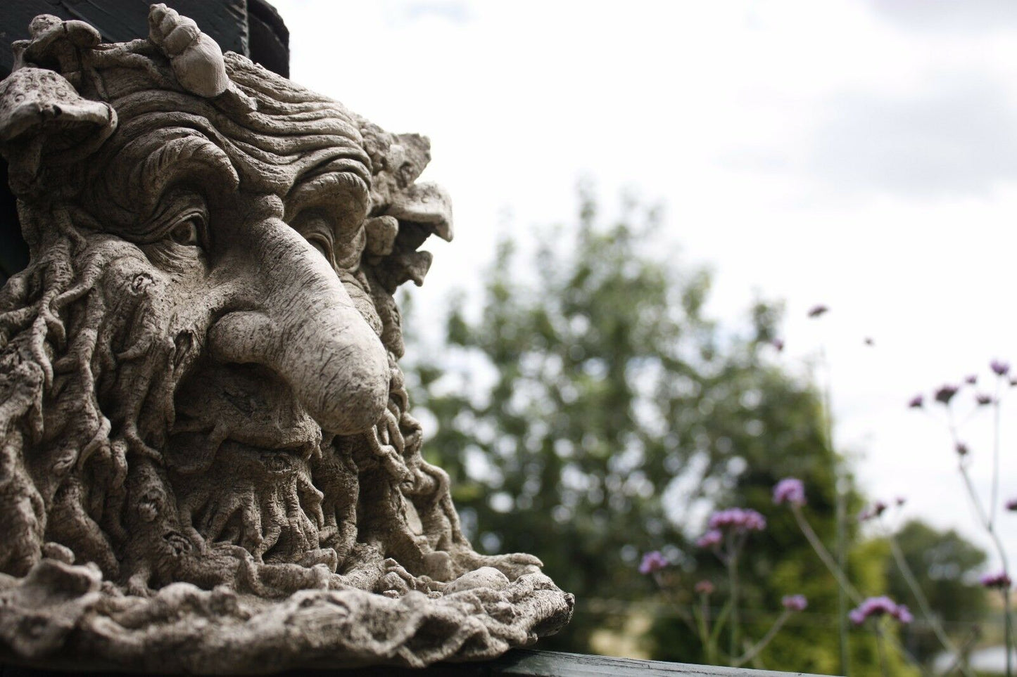 Stone Greenman Bird Feeder Ornament