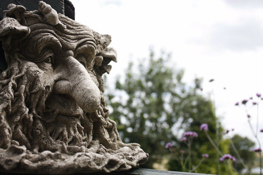 Stone Greenman Bird Feeder Ornament