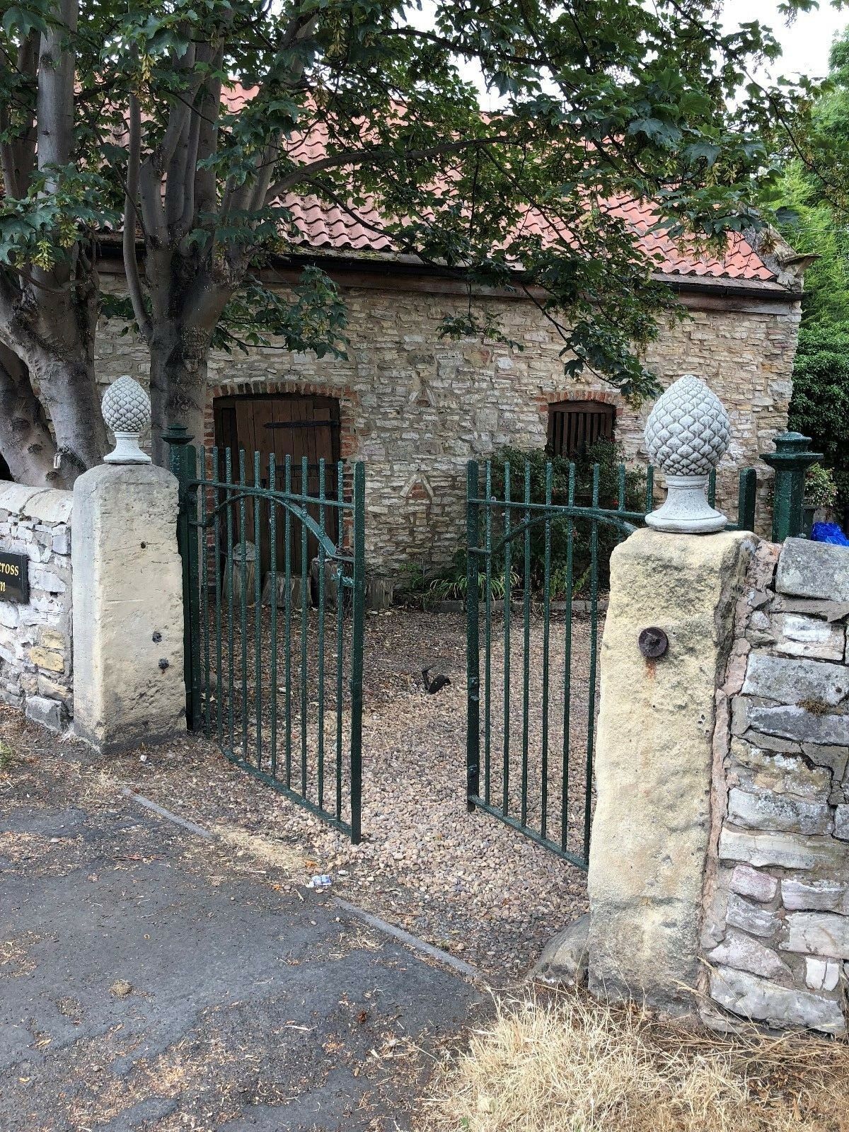 Pair of Stone Pineapple Shaped Finials