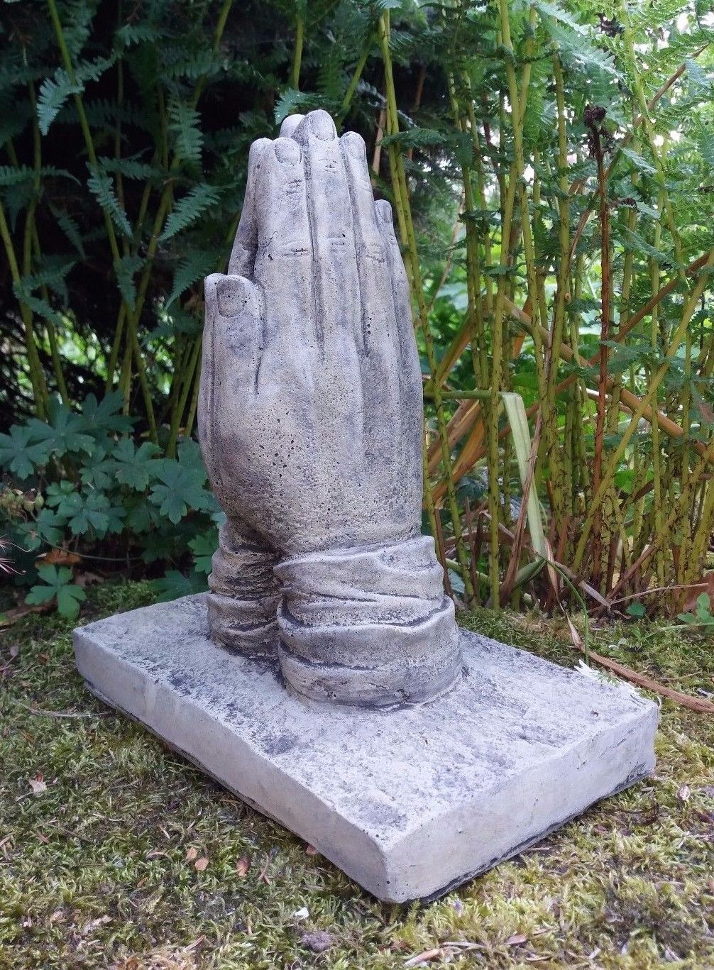 Stone Praying Hands Garden Ornament