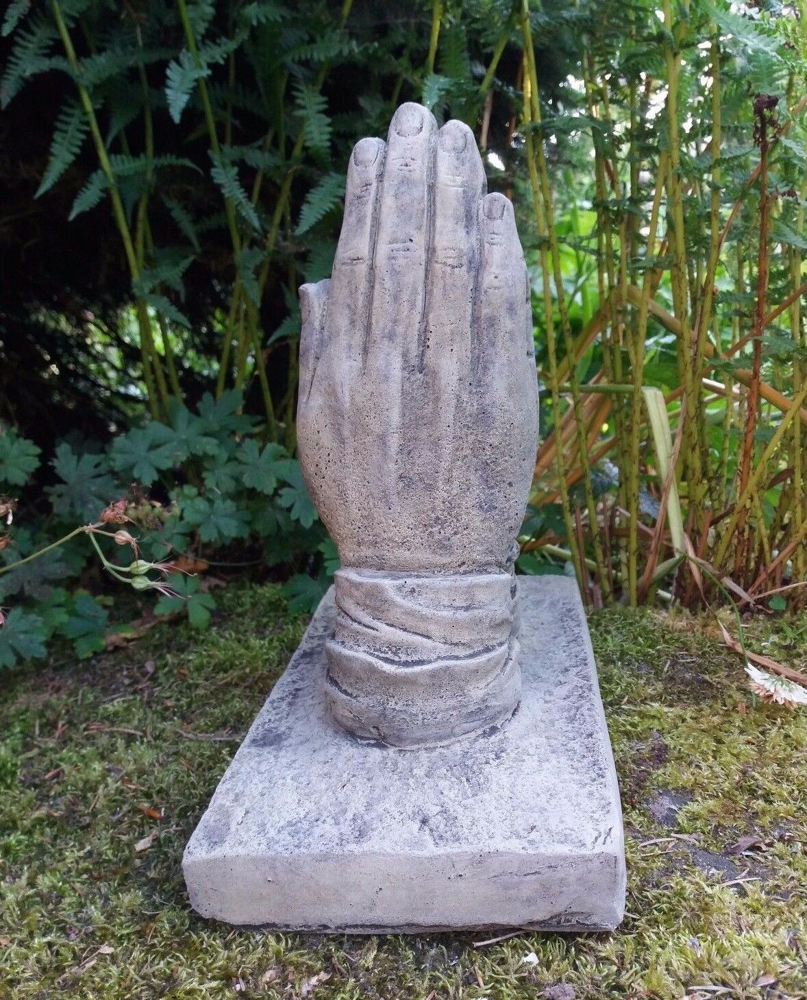 Stone Praying Hands Garden Ornament
