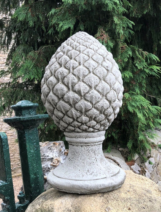 Pair of Stone Pineapple Shaped Finials