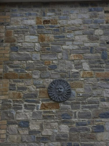 Stone Round Sun & Moon Wall Plaque