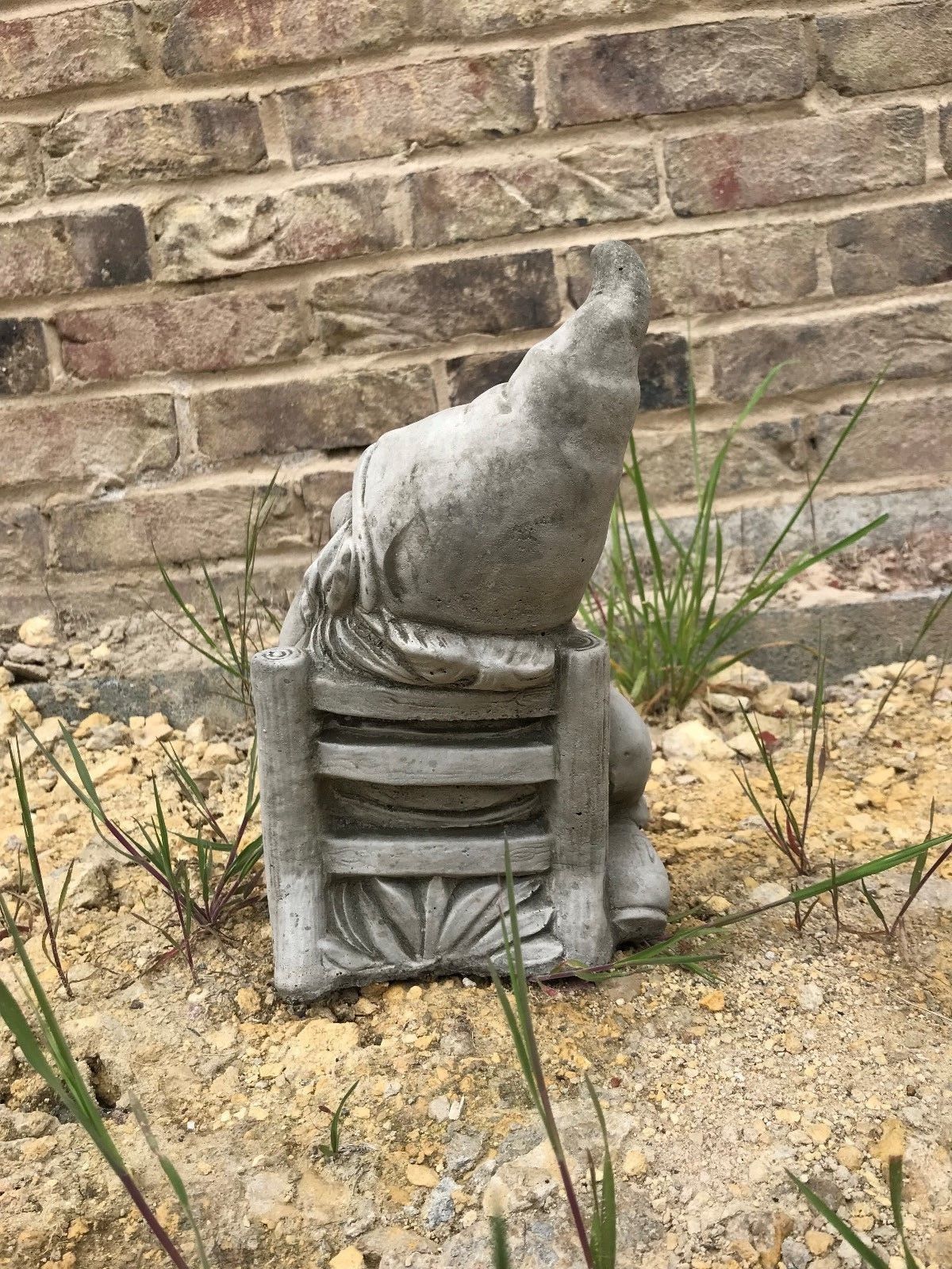Stone Sunbathing Gnome Ornament