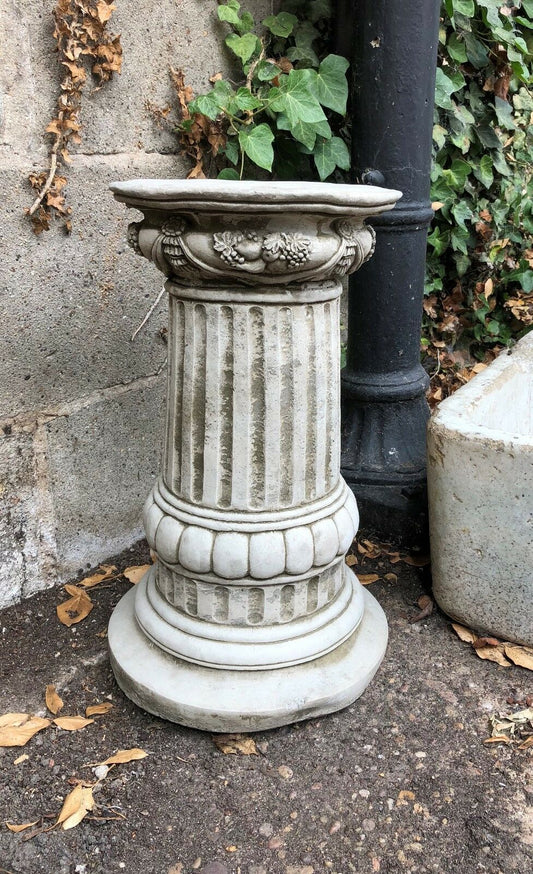 Stone Floral Column Plinth